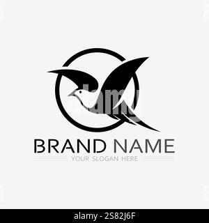 bird logo vector icon design template Stock Vector