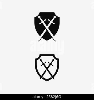shield logo design vector,shield emblem logo template,logosymbol icon-vector Stock Vector