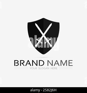 shield logo design vector,shield emblem logo template,logosymbol icon-vector Stock Vector