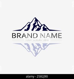 Mountain icon Logo Template Vector illustration design Stock Vector