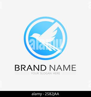 bird logo vector icon design template Stock Vector
