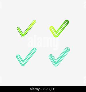 check mark logo icon and symbol checklist design vector Stock Vector