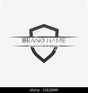 shield logo design vector,shield emblem logo template,logosymbol icon-vector Stock Vector