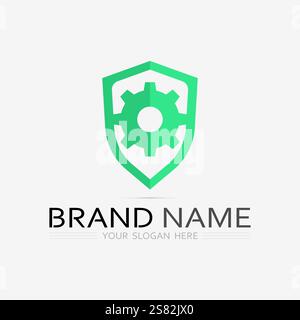 shield logo design vector,shield emblem logo template,logosymbol icon-vector Stock Vector