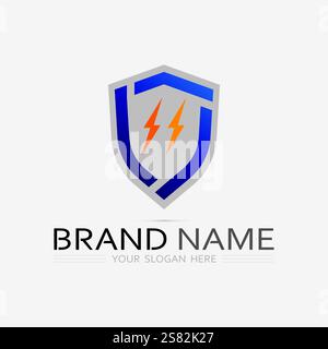 shield logo design vector,shield emblem logo template,logosymbol icon-vector Stock Vector