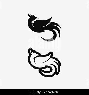 bird logo vector icon design template Stock Vector