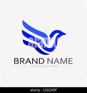 bird logo vector icon design template Stock Vector
