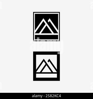 Mountain icon Logo Template Vector illustration design Stock Vector