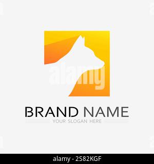 Dog logo and icon animal vector illustration design graphic Stock Vector