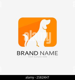 Dog logo and icon animal vector illustration design graphic Stock Vector