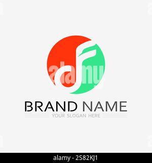 Music logo and note Icon Vector illustration design Stock Vector
