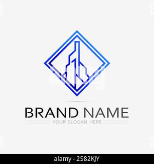Building logo vector illustration design,Real Estate logo template, Logo symbol icon Stock Vector