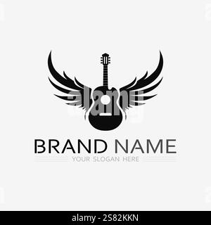 music logo icon vector design illustration template Stock Vector