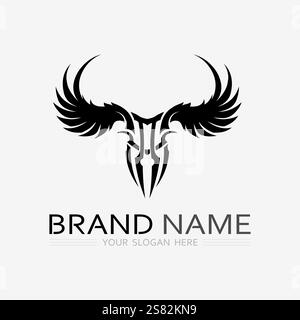 Wings logo vector icon symbol illustration design template Stock Vector