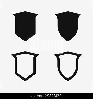 shield logo design vector,shield emblem logo template,logosymbol icon-vector Stock Vector