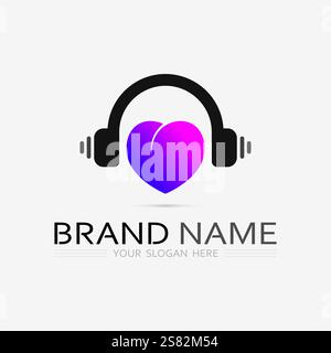Music logo and note Icon Vector illustration design Stock Vector