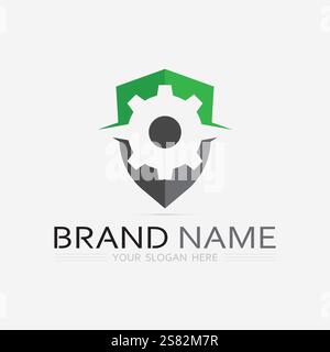 shield logo design vector,shield emblem logo template,logosymbol icon-vector Stock Vector