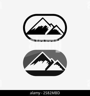 Mountain icon Logo Template Vector illustration design Stock Vector