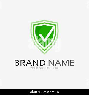 check mark logo and symbol icon design vector illustration Stock Vector