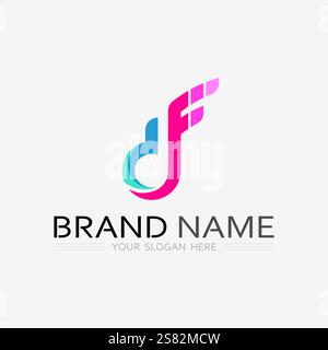 music logo icon vector design illustration template Stock Vector