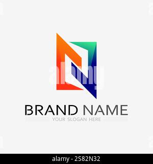 N Letter Logo Template vector icon illustration design Stock Vector