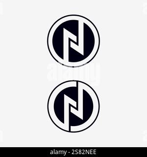 N Letter Logo Template vector icon illustration design Stock Vector