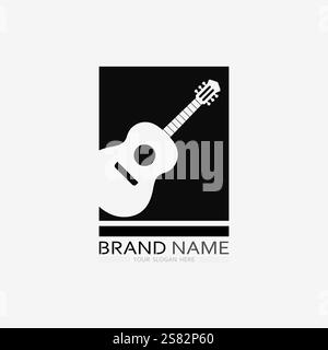 music logo icon vector design illustration template Stock Vector