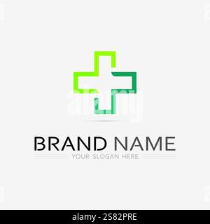 health protection with shield logo design vector template for medical or insurance company-vector Stock Vector