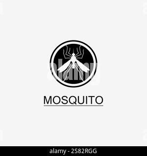 Mosquito icon and insect logo animal illustration design graphic Stock Vector