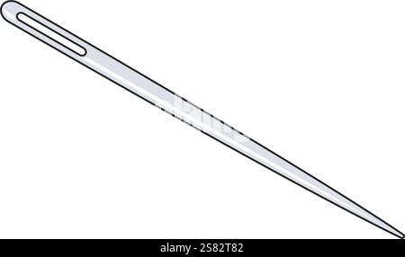 Straight sewing needle icon vector graphic Stock Vector