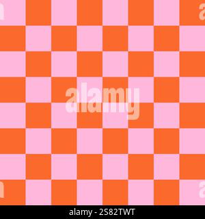 Seamless grid of checkered squares or pixels in repeating vector pattern Stock Vector
