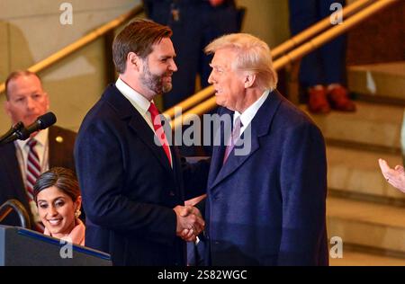 United States VicePresident JD Vance, right, meets with European