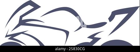 Motorcycle icon logo design template Stock Vector