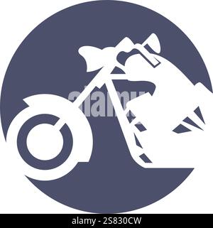 Motorcycle icon logo design template Stock Vector