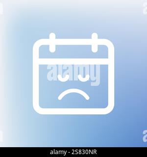 Blue Monday. The most depressing day of the year. Sad calendar. Vector illustration, flat design Stock Vector