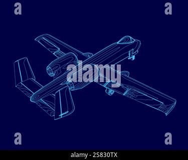 Blue jet is shown in a blue background. The jet is a fighter jet and is ...