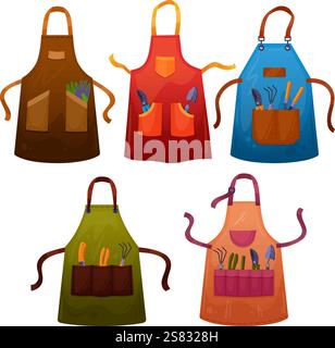 Set of kitchen aprons vector Stock Vector Image & Art - Alamy