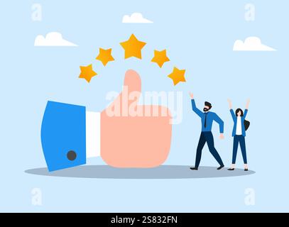 Business vector illustration art networking with blue background Stock Vector
