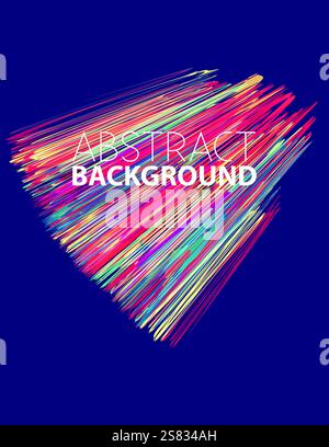 Abstract template of simple poster with motley abstraction for a headline. Vector graphic design Stock Vector
