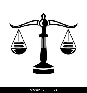 law firm icon logo design template Stock Vector