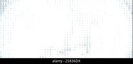 Minimal abstract binary background. Vector graphic pattern by ones and zeros Stock Vector