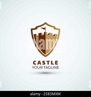 Castle logo icon design template Stock Vector