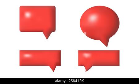 Round message balloon icon set. Editable vector Stock Vector Image ...