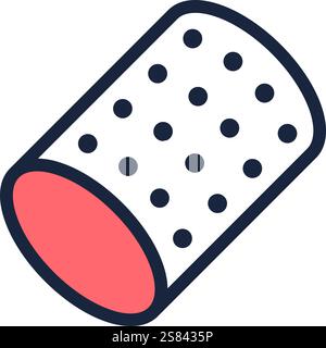 Wine cork stopper featuring a dotted texture, sealing a bottle effectively, preventing oxidation and preserving the wine s quality, presented in an Stock Vector