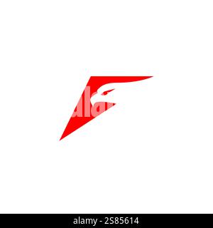 Letter F Eagle Logo vector Illustration Stock Vector