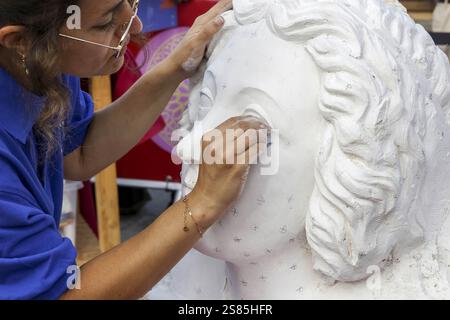 Restoration of Notre Dame Cathedral, Paris, France Stock Photo