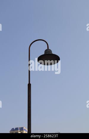 A street lamp under bright sky. Stock Photo