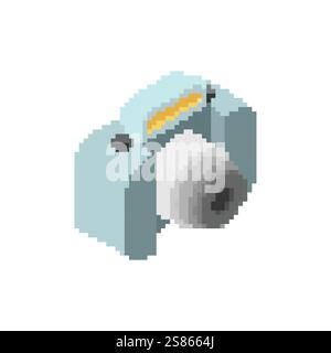 Retro camera pixel art. 8 bit vintage camera. pixelated Icon symbol Stock Vector