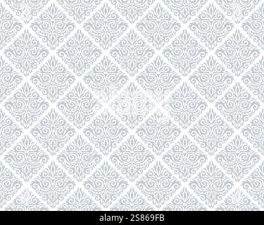 Horizontally And Vertically Repeatable Vector Seamless Damask Vintage Pattern. Stock Vector