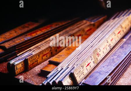 Folding rules Stock Photo